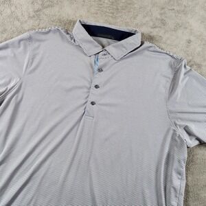 Greyson Golf Polo Shirt Mens size 2XL Short Sleeve Stripe Recycled Polyester